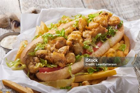 How many calories are in fried clam po' boy - calories, carbs, nutrition