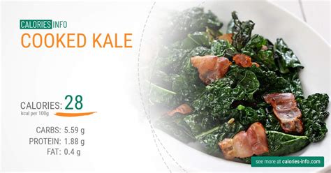 How many calories are in fried kale - calories, carbs, nutrition