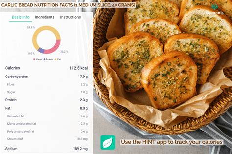 How many calories are in garlic bread bites - calories, carbs, nutrition