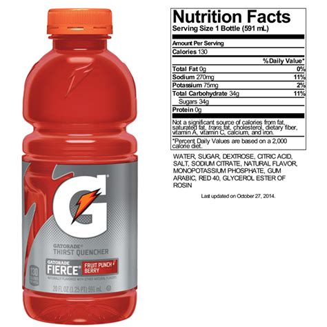 How many calories are in gatoraid - calories, carbs, nutrition