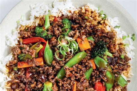 How many calories are in ginger beef teriyaki with rice - calories, carbs, nutrition