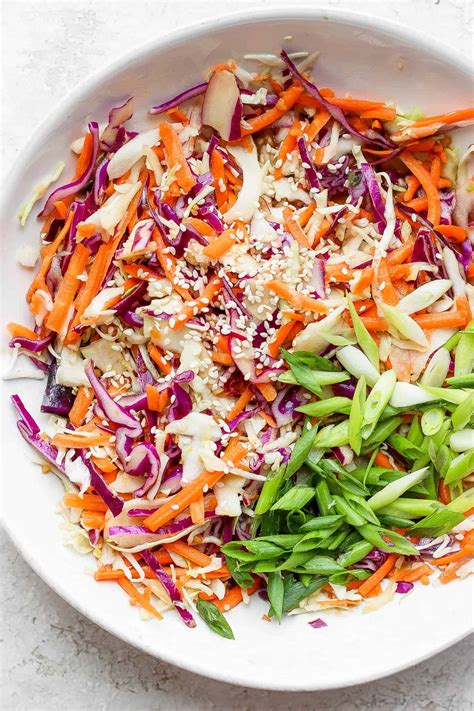 How many calories are in ginger slaw, tossed with vinaigrette - calories, carbs, nutrition