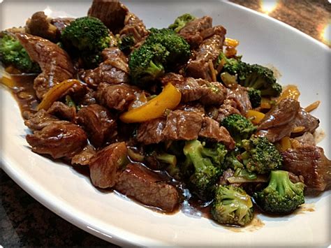 How many calories are in gingered beef and broccoli - calories, carbs, nutrition