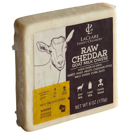 How many calories are in goat milk cheddar cheese - calories, carbs, nutrition