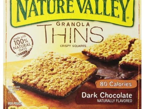 How many calories are in granola thins crispy squares dark chocolate - calories, carbs, nutrition