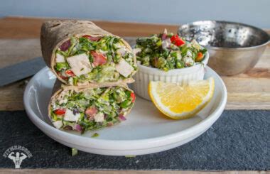 How many calories are in greek chopped salad wrap - calories, carbs, nutrition