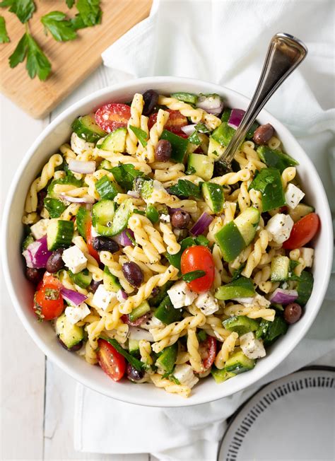 How many calories are in greek macaroni side salad - calories, carbs, nutrition