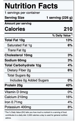 How many calories are in greek yogurt parfait with farro, walnuts, apples and cranberries (400hs) - calories, carbs, nutrition