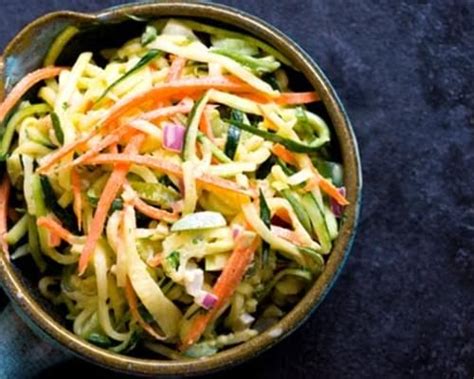 How many calories are in greek zucchini slaw - calories, carbs, nutrition