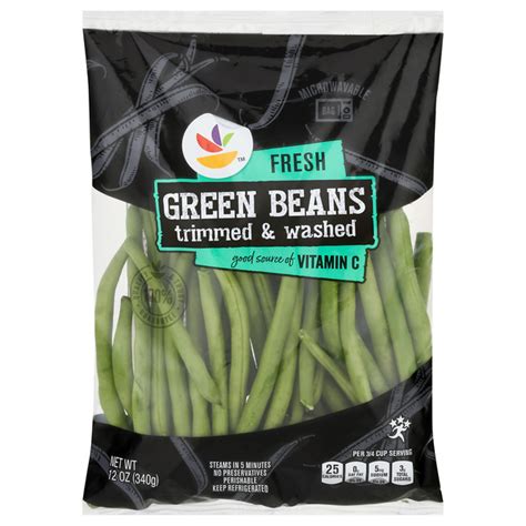 How many calories are in green bean fresh trimmed cut 2