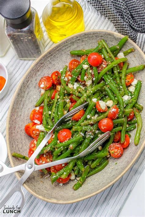 How many calories are in green bean salad with tomato vinaigrette - calories, carbs, nutrition