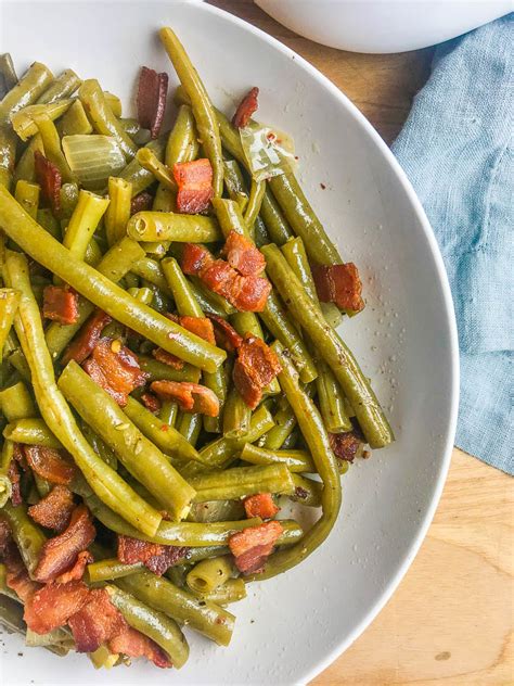 How many calories are in green beans with bacon and onion - calories, carbs, nutrition