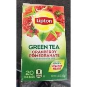 How many calories are in green tea - cranberry pomegranate - calories, carbs, nutrition