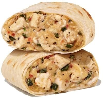 How many calories are in grilled chicken, swiss, roasted red pepper wrap withhoneydew - calories, carbs, nutrition