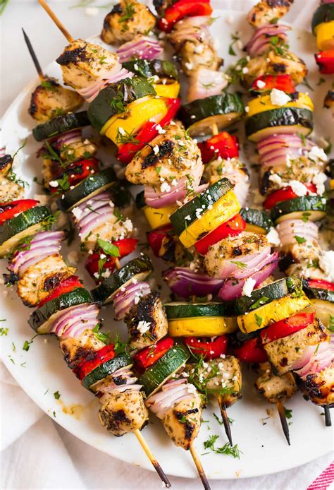 How many calories are in grilled chicken and summer vegetable kabobs - calories, carbs, nutrition