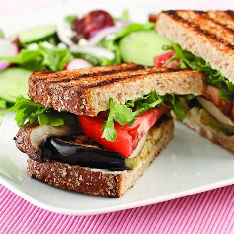 How many calories are in grilled eggplant sandwich - calories, carbs, nutrition