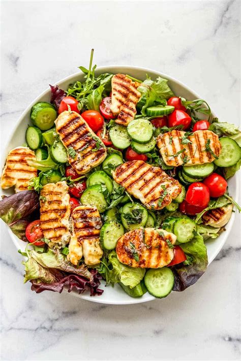 How many calories are in grilled halloumi salad (large) - calories, carbs, nutrition