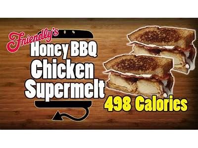 How many calories are in grilled honey bbq chicken fritter melt - calories, carbs, nutrition