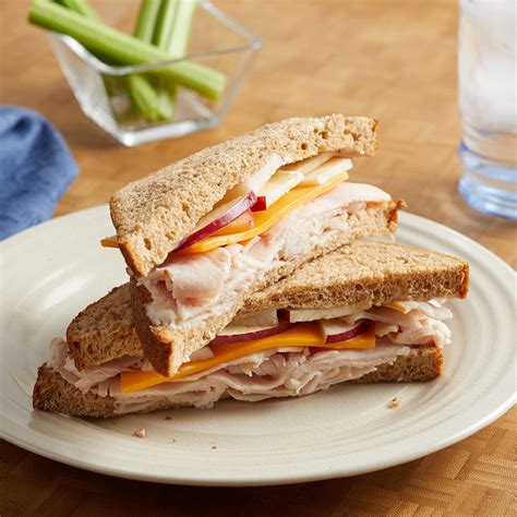 How many calories are in grilled turkey, cheddar apple - calories, carbs, nutrition