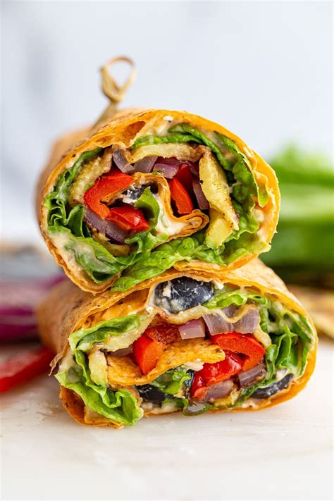 How many calories are in grilled vegan vegetable wrap - calories, carbs, nutrition