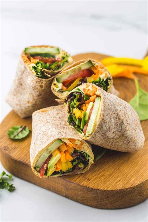 How many calories are in grilled vegetable hummus wrap on wheat lavash - calories, carbs, nutrition