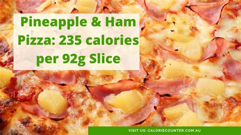 How many calories are in ham and pineapple pizza - calories, carbs, nutrition