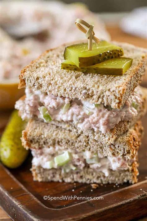 How many calories are in ham salad sandwich on rye - calories, carbs, nutrition