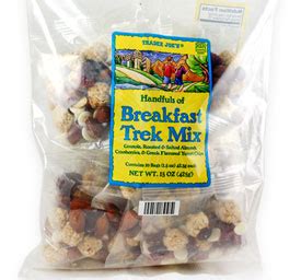 How many calories are in handfuls of breakfast trek mix - calories, carbs, nutrition