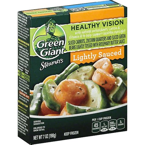 How many calories are in healthy vision steamers - calories, carbs, nutrition