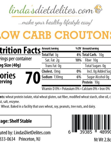 How many calories are in herbed croutons - calories, carbs, nutrition