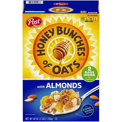 How many calories are in honey bunches of oats with almonds - calories, carbs, nutrition