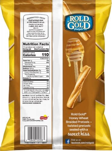 How many calories are in honey wheat pretzel - calories, carbs, nutrition