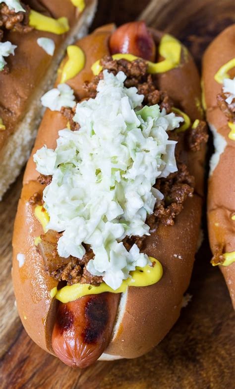 How many calories are in hot dogs with slaw and chili - calories, carbs, nutrition