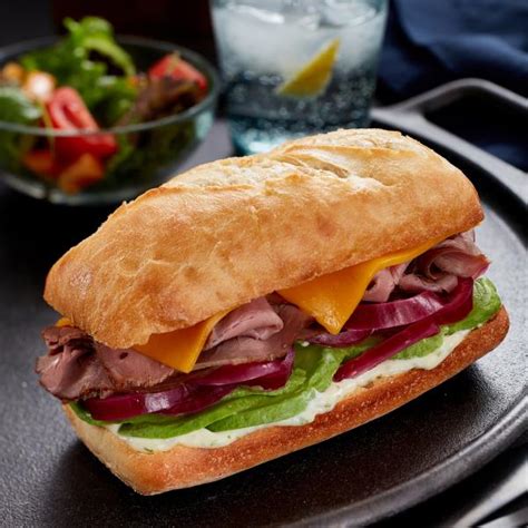 How many calories are in hot roast beef on ciabatta - calories, carbs, nutrition