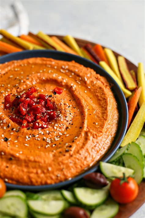 How many calories are in hummus red pepper - calories, carbs, nutrition