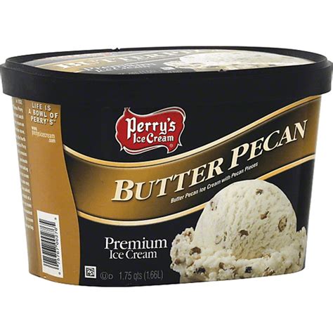 How many calories are in ice cream, butter pecan, perry's - calories, carbs, nutrition