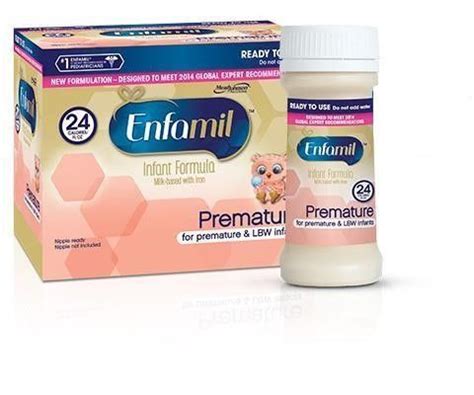 How many calories are in infant formula, mead johnson, enfamil, premature, 24 calo ready-to-feed - calories, carbs, nutrition