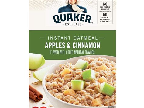 How many calories are in instant oatmeal apples & cinnamon - calories, carbs, nutrition