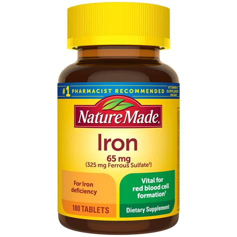 How many calories are in iron supplement - calories, carbs, nutrition