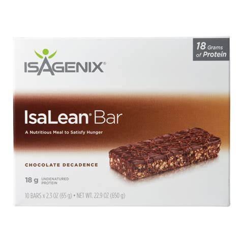 How many calories are in isalean bar - chocolate decadence - calories, carbs, nutrition