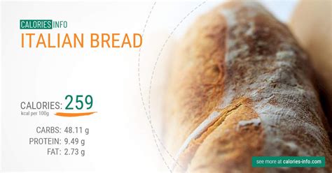 How many calories are in italian bread - calories, carbs, nutrition