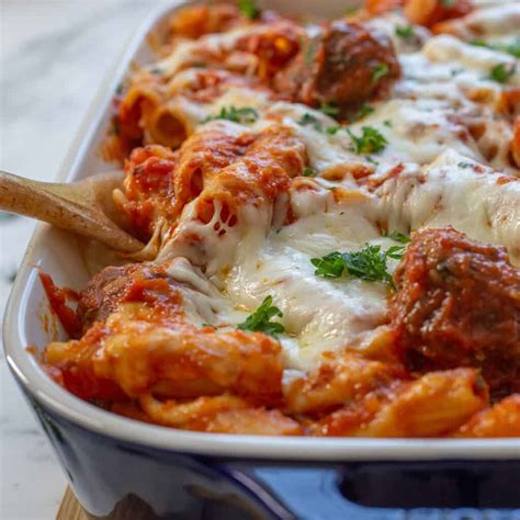 How many calories are in italian vegan meatballs with cheesy baked ziti - calories, carbs, nutrition