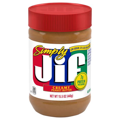 How many calories are in jif simply creamy peanut butter - calories, carbs, nutrition