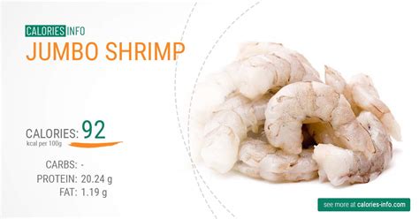 How many calories are in jumbo shrimp - calories, carbs, nutrition