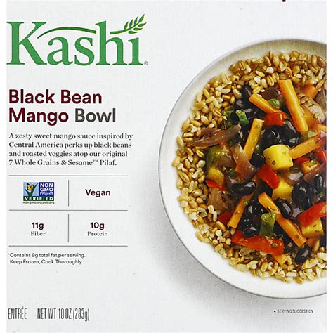 How many calories are in kashi black bean mango, frozen, unprepared - calories, carbs, nutrition