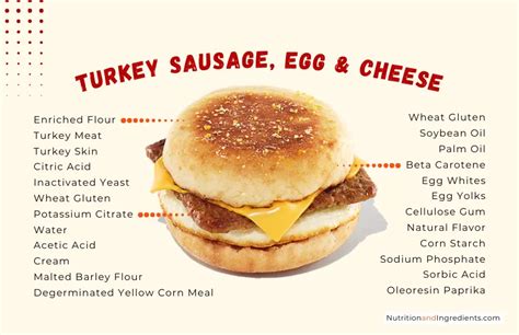 How many calories are in kids breakfast sandwich with turkey sausage, egg cheese - calories, carbs, nutrition