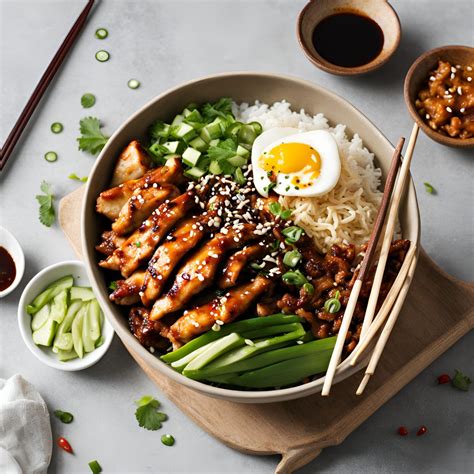 How many calories are in korean bbq chicken rice bowl (49479.1) - calories, carbs, nutrition