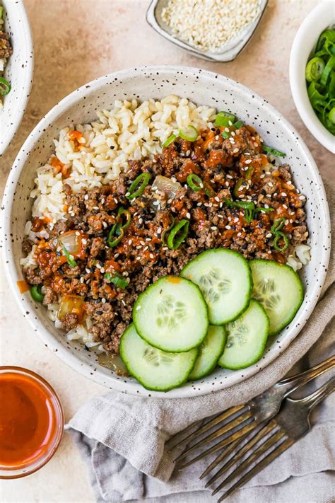 How many calories are in korean beef quinoa bowl - calories, carbs, nutrition