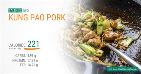 How many calories are in kung pao pork - calories, carbs, nutrition