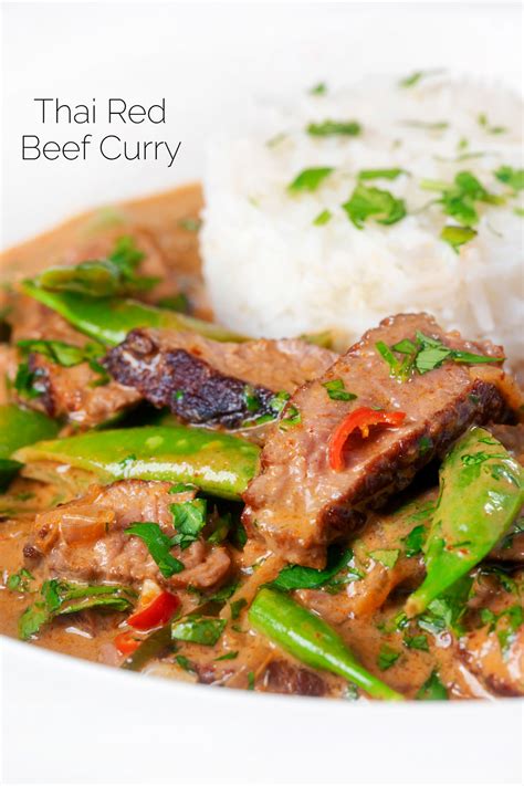 How many calories are in large thai red beef curry with rice - calories, carbs, nutrition